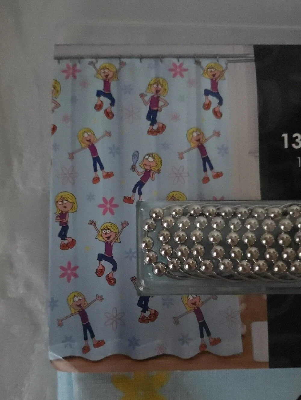 Disney LIZZIE MCGUIRE And WICKED Shower Curtain Set - Light Blue & Green Accents